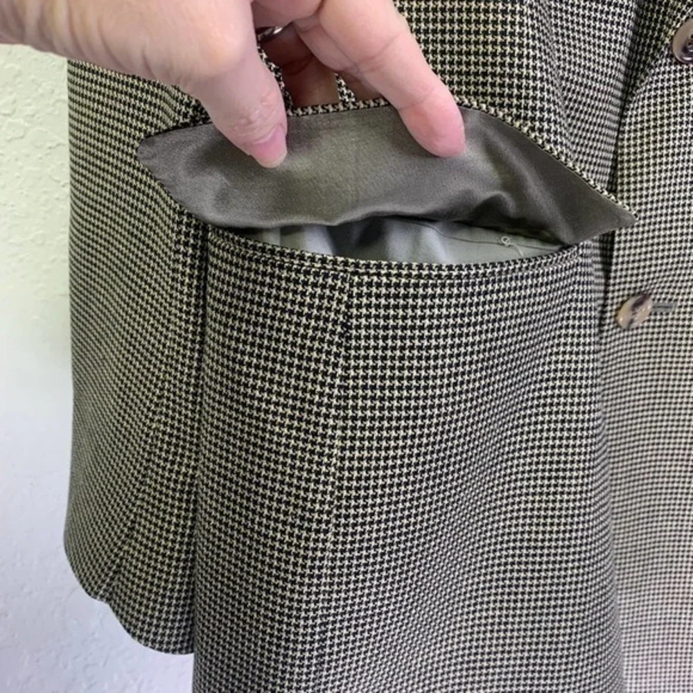 AUSTIN REED Beige Houndstooth Sport Coat Blazer‎ Jacket